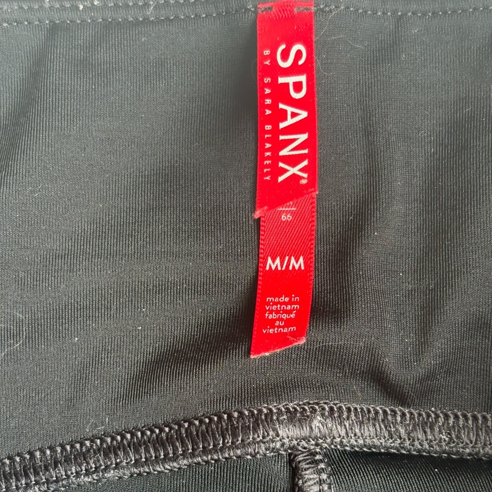 SPANX High-Waisted Faux Leather Leggings Black Size M - Picture 4 of 5